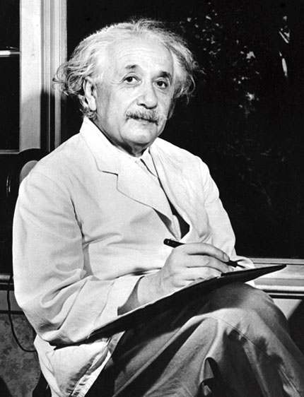 Albert Einstein in his later years at Princeton